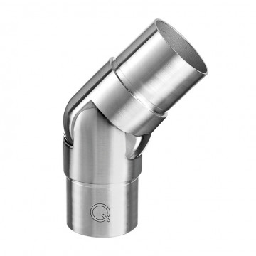 Hoekverbinder voor buis 48,3 x 2,0 mm verstelbaar RVS-304 mat geslepen model 0312