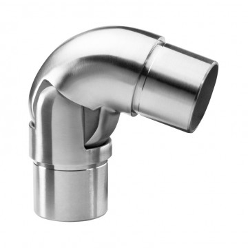 Hoekverbinder 40 tot 70 graden voor buis 48,3 x 2,0 mm verstelbaar RVS-316 mat geslepen model 0319