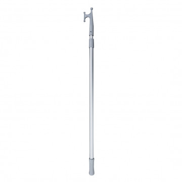 Bootshaak telescopisch 1200-2100 mm zilver aluminium/plastic