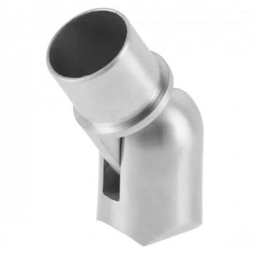 Buiskoppeling voor buis 42,4 x 2,0 mm verstelbaar RVS-316 mat geslepen model 0507