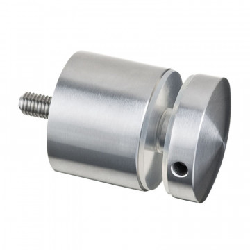 Glasadapter 50 mm vlak lengte 20 mm RVS-304 mat geslepen model 0747