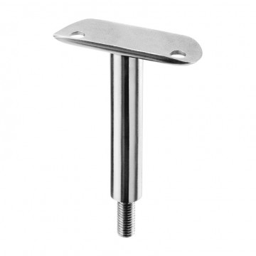 Railingsteun M10 voor ligger 48,3 mm RVS-316 mat geslepen model 0810