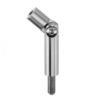 Railingsteun steel variabel 14 mm RVS-304 mat geslepen model 0812