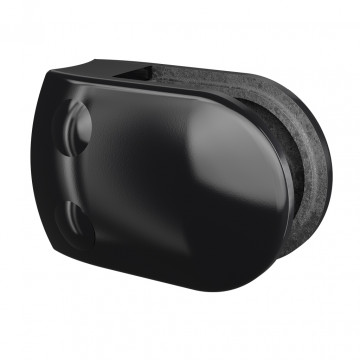 Glasklem buis Ø 48,3 mm zamak gecoat mat structuur zwart model 2800