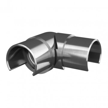 Hoekverbinder variabel 0-70 graden voor buis/U-profielbuis 48,3 x 2,0 mm vast RVS-316 mat geslepen model 6304