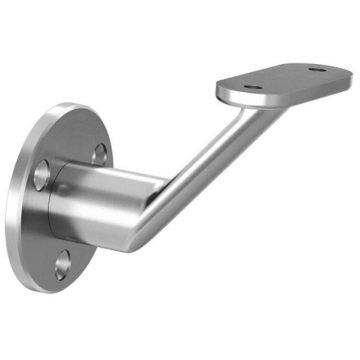Leuninghouder vlak RVS-316 mat geslepen model 0126