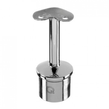 Handrailingsteun, 90°, buis 48,3 x 2,6 mm, model 0711, RVS-316, glanzend