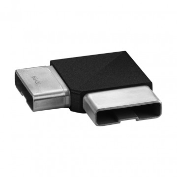 Hoekverbinder voor koker 60 x 20 x 2,0 mm vast RVS-316 mat geslepen model 4301
