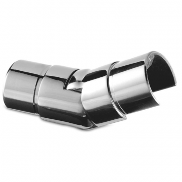 Hoekverbinder variabel (25°-55°) omhoog 42,4 x 1,5 mm verstelbaar RVS-316 glanzend gepolijst model 6302