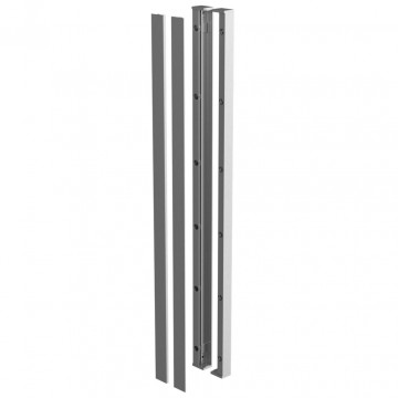 Easy Glass View profielset hoogte 1100 mm zijkant model 6839 aluminium mat geslepen