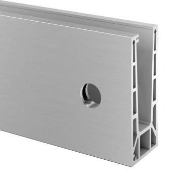 Easy Glass Pro vloerprofiel zijmontage lengte 5000 mm model 8130 aluminium (geanodiseerd)