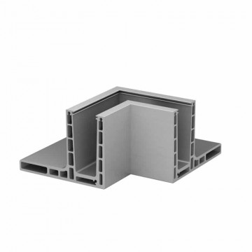 Hoekbevestiging Easy Glass Prime, topmontage, model 8421, aluminium (geanodiseerd)