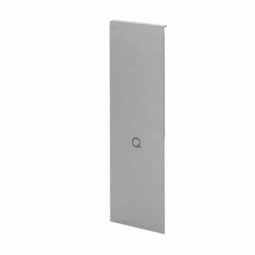 Eindkap voor trapopgang, Easy Glass Prime, 231,5 x 75 mm, model 8433, aluminium (onbewerkt)