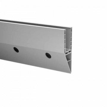Easy Glass Prime Y vloerprofiel, zijmontage, lengte 5000 mm, model 8440, aluminium (onbewerkt)