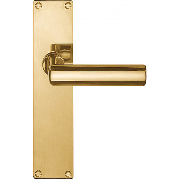 Deurkruk paar TIMELESS 1929MPSFC massief ongeveerd op schild blind messing ongelakt