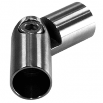 Hoekverbinder voor buis 10 mm verstelbaar RVS-304 mat geslepen