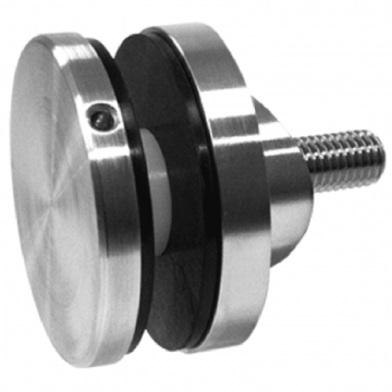 Glasadapter vlak met afstandsschijf Ø 52 mm buis Ø 42,4 mm RVS-304 mat geslepen