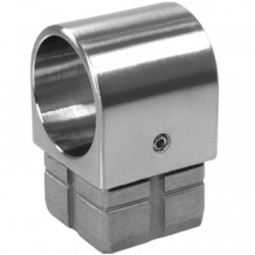 Buisverbinder 40 x 40 x 2,0 mm voor ligger buis 33,7 mm RVS-304 mat geslepen