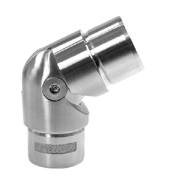 Scharnierverbinder voor buis 33,7 x 2,0 mm RVS-304 mat geslepen