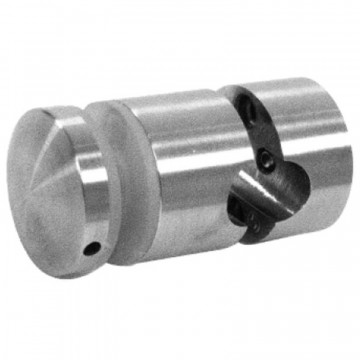 Glasadapter bol deelbaar Ø 30 mm gat Ø 12 mm RVS-304 mat geslepen