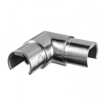 Hoekverbinder 90 graden horizontaal voor buis 30 x 1,5 mm vast RVS-304 mat geslepen model 6333