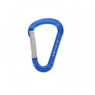 Karabijnhaak asymmetrisch 12 x 117 mm blauw aluminium