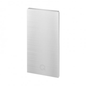 Eindkap Easy Glass Pro, topmontage, 124 x 63 mm, model 6734, aluminium (RVS-Look)