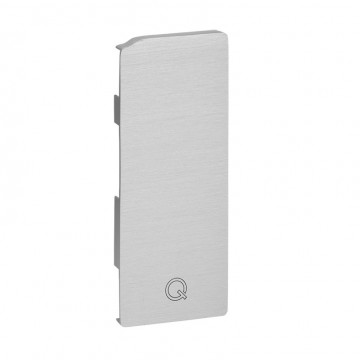 Eindkap Easy Glass Slim zijmontage links 129 x 52 mm model 8034 aluminium (geanodiseerd)
