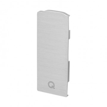 Eindkap Easy Glass Slim zijmontage rechts 126 x 49 mm model 8032 aluminium (geanodiseerd)