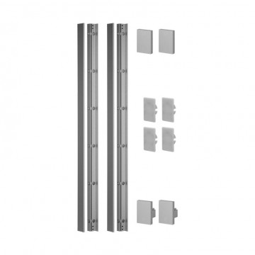 Easy Glass View profielset hoogte 1100 mm model 6839 aluminium antracietgrijs