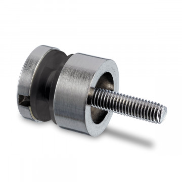 Glasbevestigingsadapter Karlijn vlak zamak RVS look