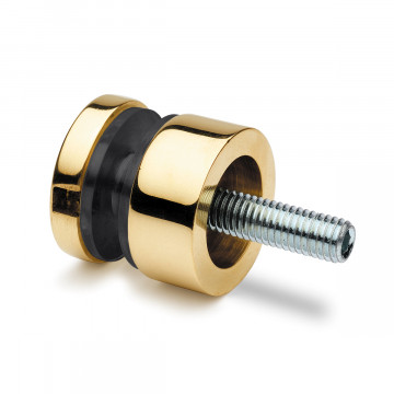 Glasbevestigingsadapter Karlijn vlak zamak messing