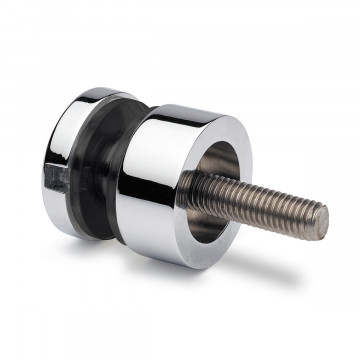 Glasbevestigingsadapter Karlijn vlak zamak chroom look