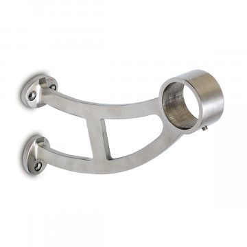 Voetsteun Fiola voor buis Ø 38,1 mm zamak RVS look