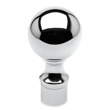 Eindbol Loranna voor buis Ã˜ 38,1 mm zamak chroom look