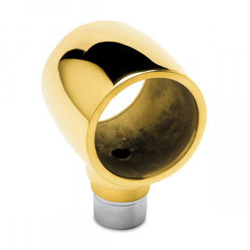 Opschuifsteun met 1 uitg. 90Â° Daniella voor buis Ã˜ 25,4 mm zamak messing