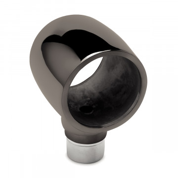 Opschuifsteun met 1 uitg. 90Â° Daniella voor buis Ã˜ 25,4 mm zamak zwart
