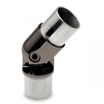 Verstelbare buisverbinder Agenieta voor buis Ã˜ 38,1 mm zamak zwart