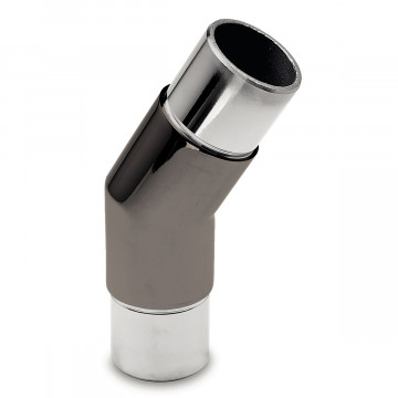 Hoekfitting 30° Annelis voor buis Ø 38,1 mm RVS-304 zwart