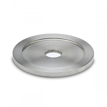 Rozet met boring 10 mm Eolia voor buis Ø 38,1 mm RVS-304 mat geslepen