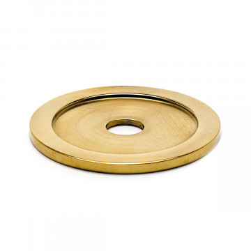 Rozet met boring 10 mm Eolia voor buis Ø 38,1 mm RVS-304 messing