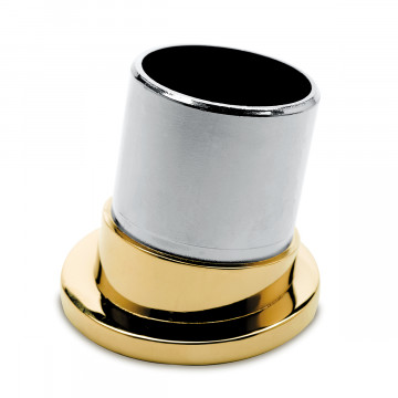 Buis bevestigingsflens 80Â° Saartje voor buis Ã˜ 25,4 mm zamak messing