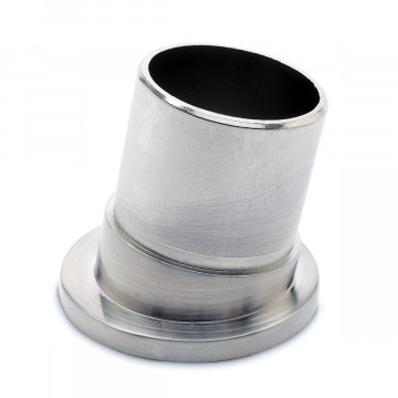 Buis bevestigingsflens 80° Saartje voor buis Ø 38,1 mm zamak RVS look