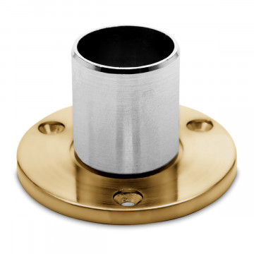 Muur en vloer flens Walda voor buis Ã˜ 38,1 mm zamak messing mat