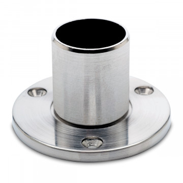 Muur en vloer flens Walda voor buis Ø 50,8 mm zamak RVS look