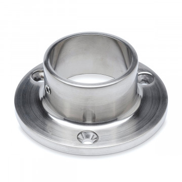 Muur en vloer flens Wally voor buis Ø 25,4 mm zamak RVS look