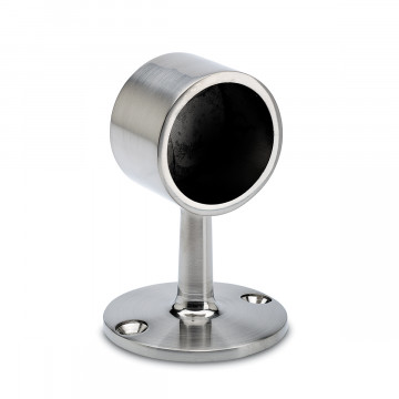 Opschuif eindsteun Ludie voor buis Ø 38,1 mm zamak RVS look