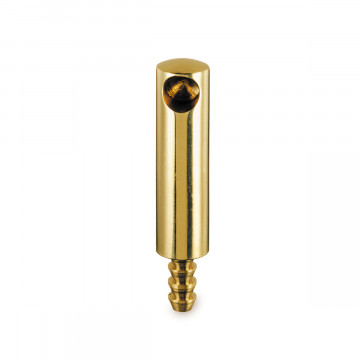 Eindsteun voor montage op hout Relinda voor staf 6 mm zamak messing