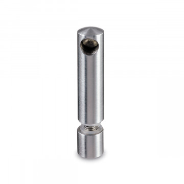 Eindsteun voor montage op glas Trine voor staf 6 mm zamak RVS look