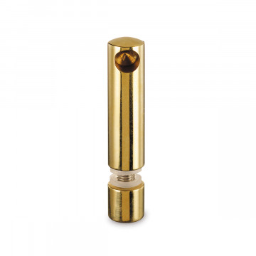 Eindsteun voor montage op glas Trine voor staf 6 mm zamak messing